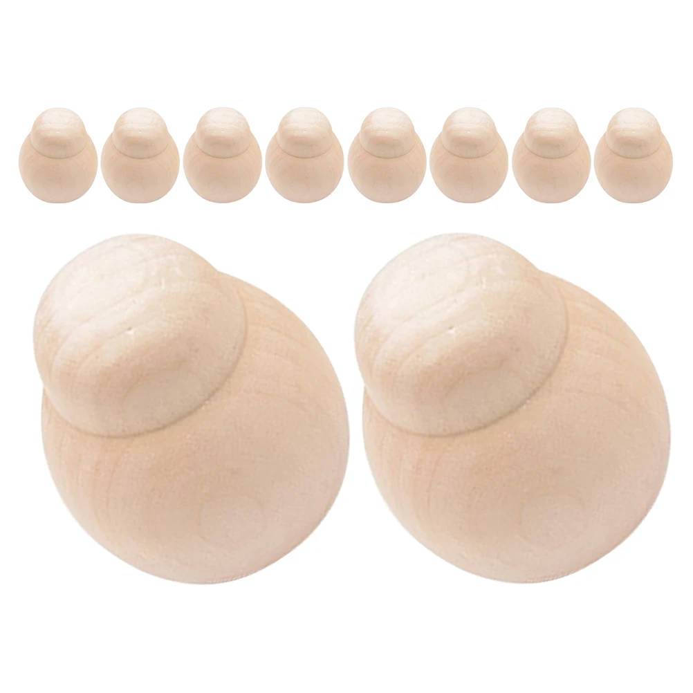 

10 Pcs Wooden Beetle Decor 48x37MM Unfinished Peg for DIY Crafts Garden Art Kids Painting Manual Supplies