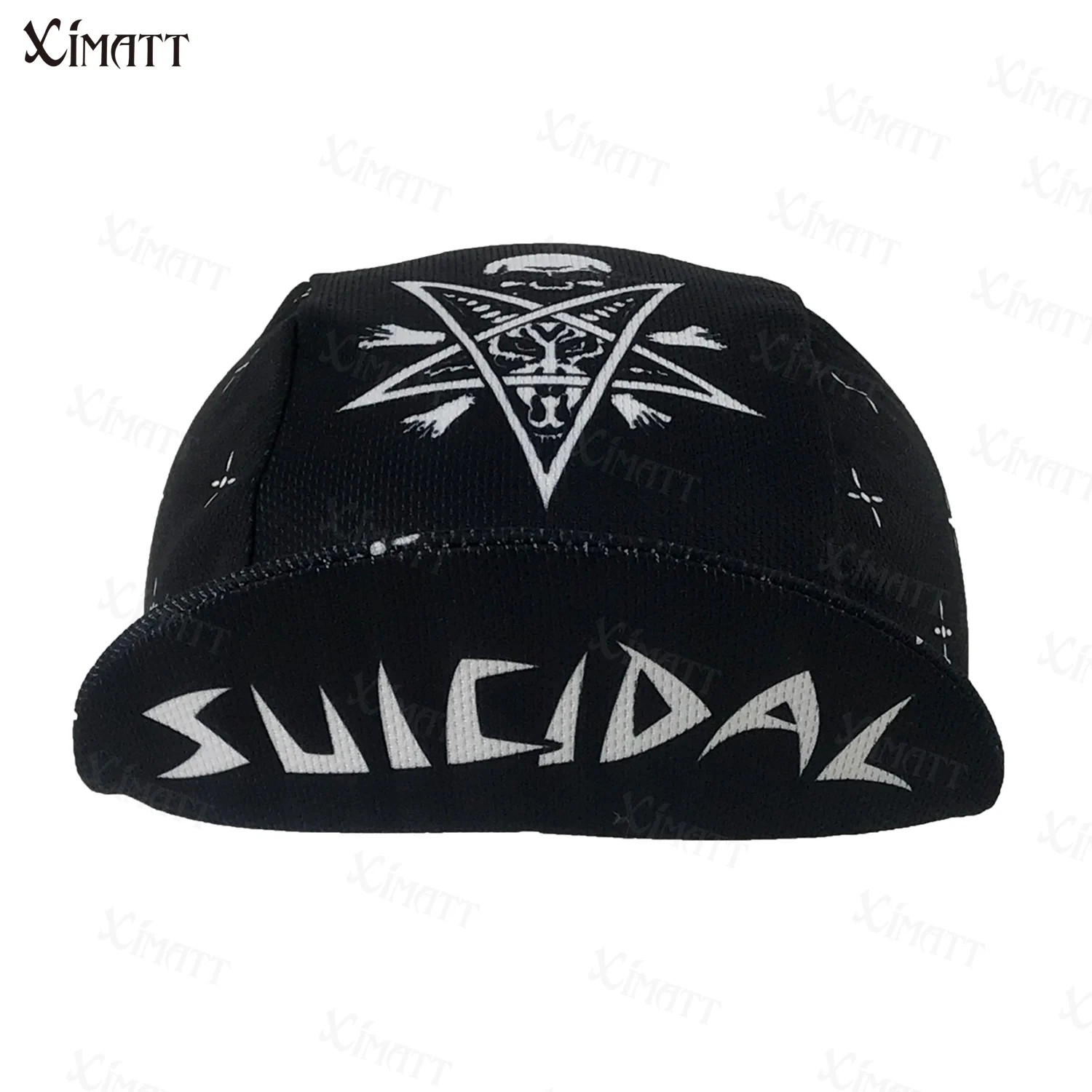 XIMATT Classic Retro Black Skull Polyester Summer Bicycle Men\'s Caps Apply To Cycling Running Climbing Quick Dry Balaclava Cool