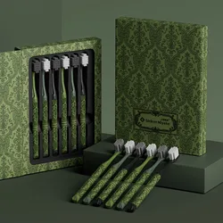 6 PC New Forest Series Soft Adult Toothbrush Gift Box With Wide Head Family Set Light Luxury High-end Toothbrush Teeth Cleaning