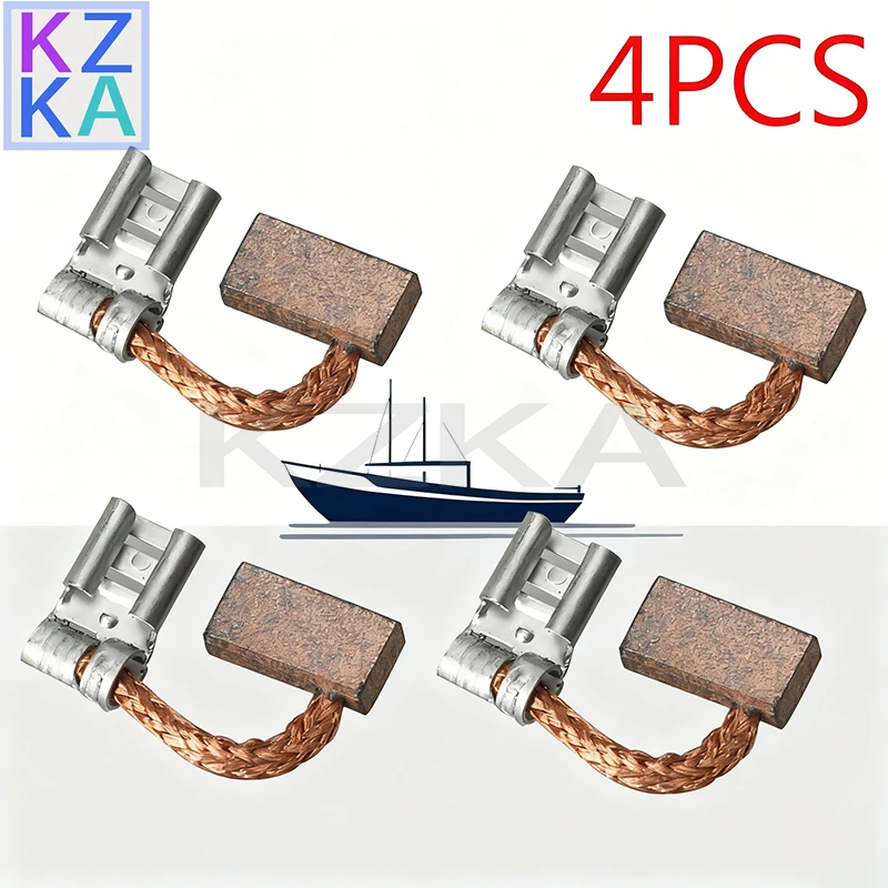 For Yamaha 4PCS Carbon Brush Set 69J-43891 Outboard Motor 4T 200HP 225HP 250HP 300HP Trim Tilt Motor 69J-43891-00