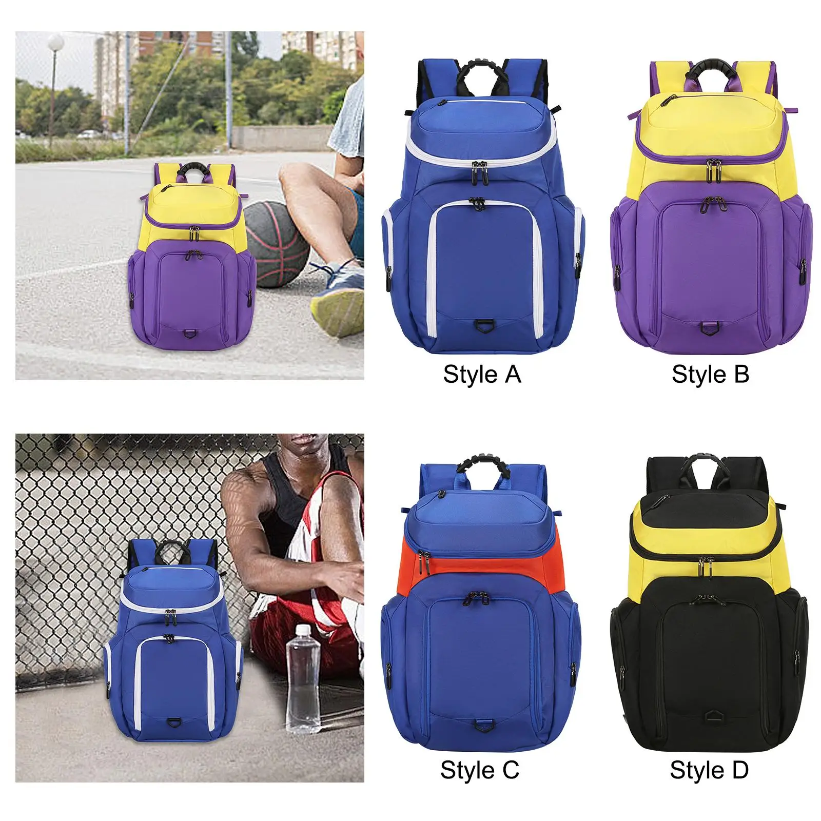 

Basketball Bag Oxford Cloth Multifunctional for Gym Outdoor Sports Adults