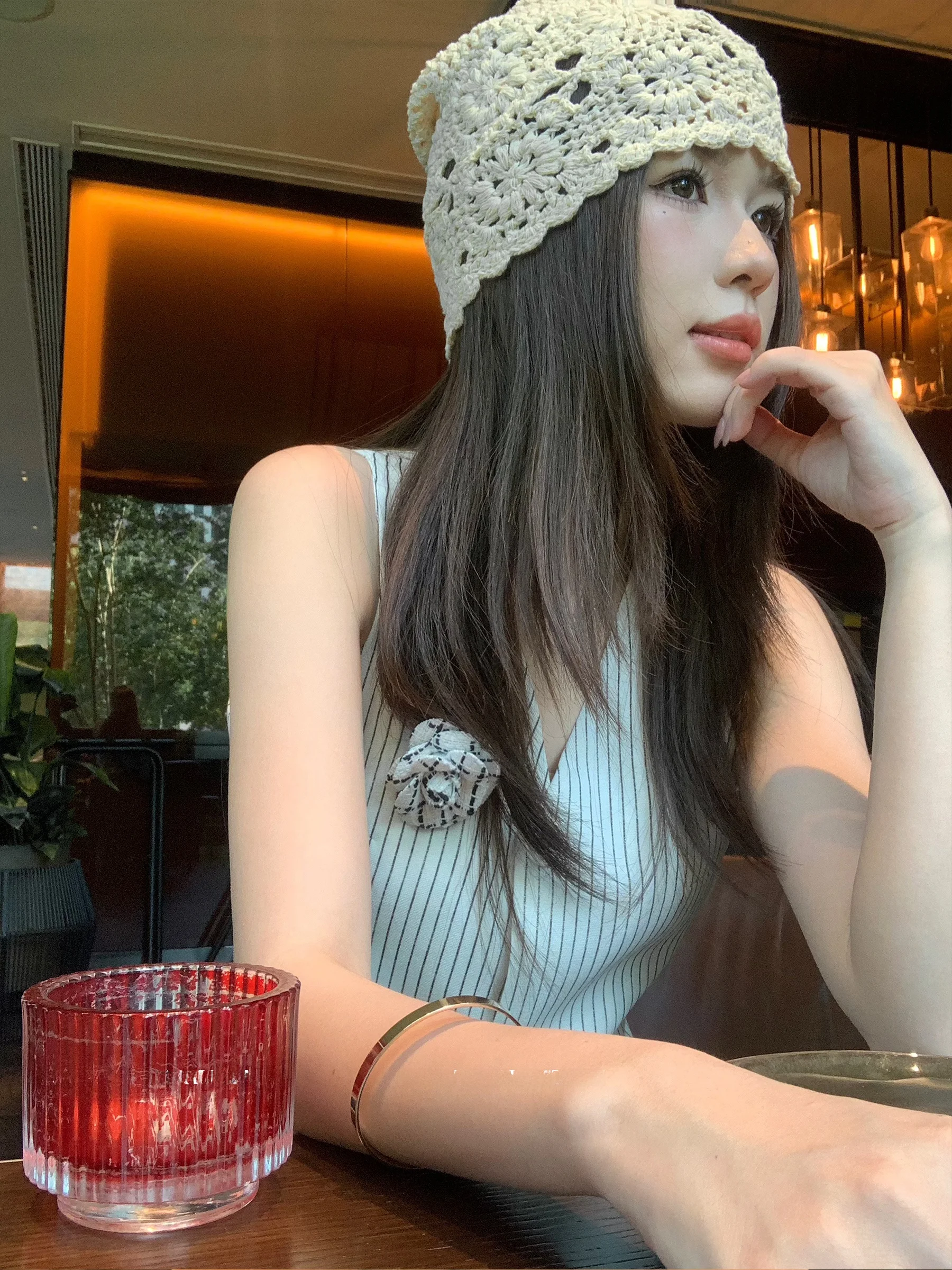 

Sam Seoi Linen Set Women's Svel Tank Top High Waist Wide Leg Pants Two Piece Set Cleanfit Sle Autumn Collection