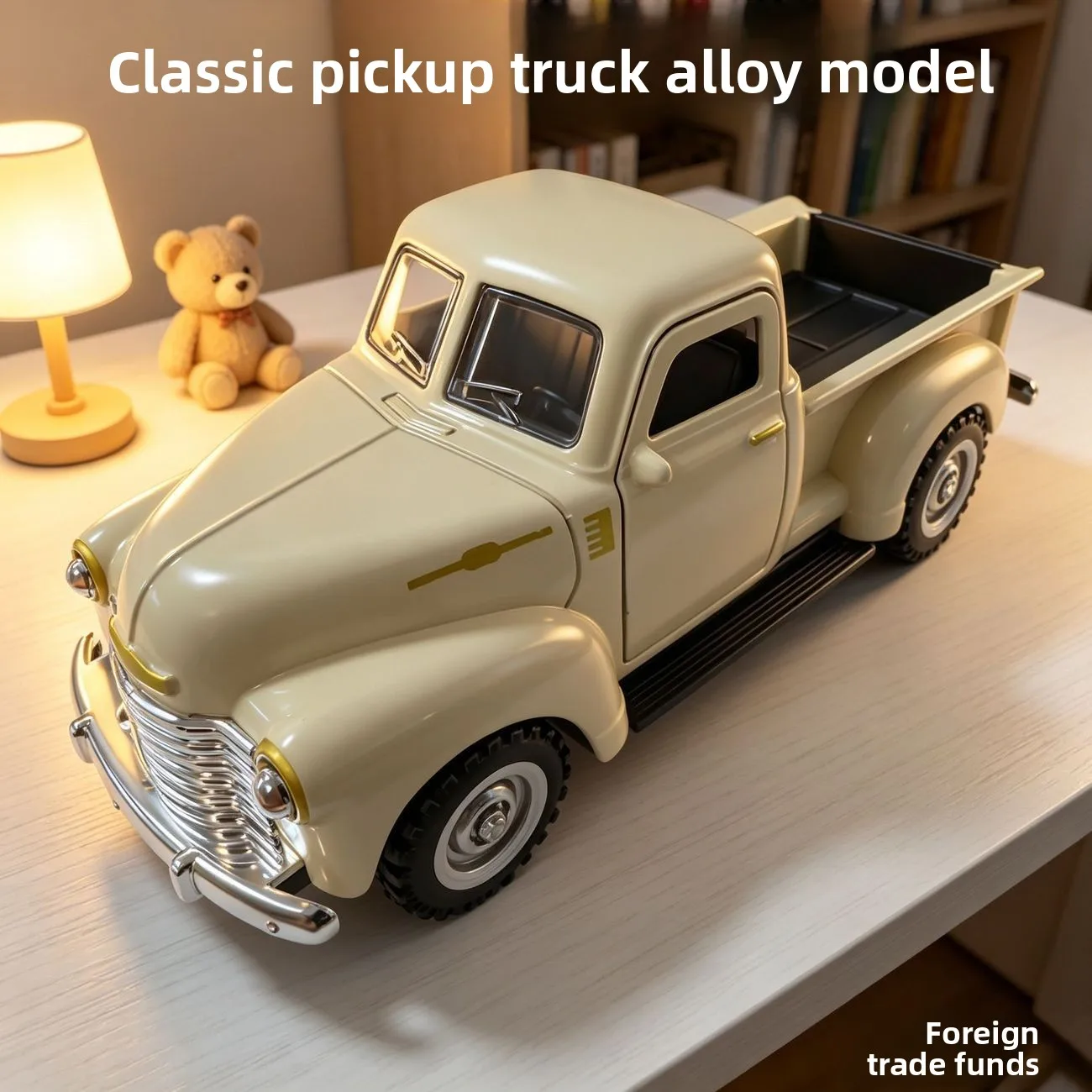 1:36 Alloy Car Pickup Simulation Car Old Man I Toy, Inertia Pull Back Car Model Ornament Gifts