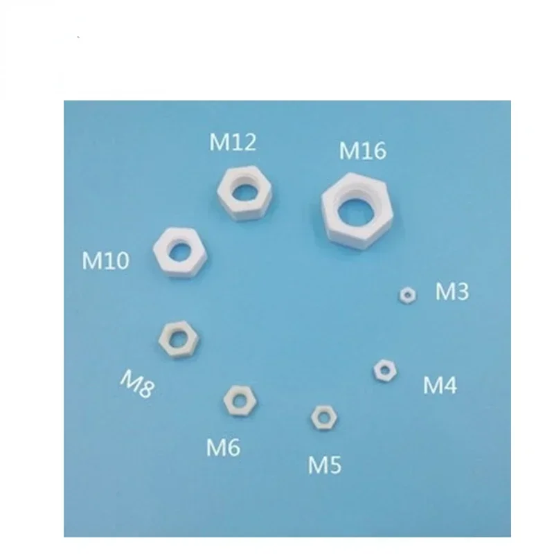 High Quality Ceramic Screw Cap M2 / M5 / M6 / M10 / M16 / M18 Heat-resistant Nut Alumina Ceramic Socket Cap