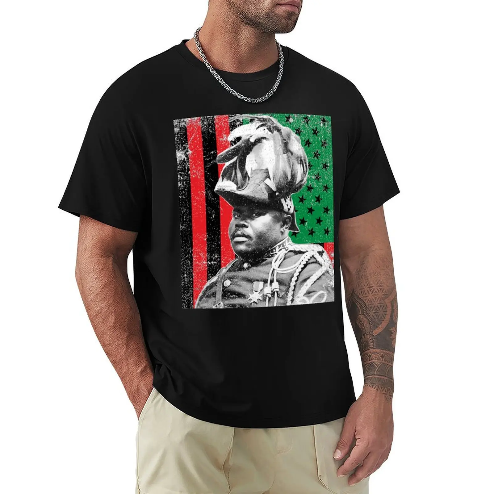 

Marcus Garvey Pan African America T-Shirt vintage custom t shirt plain new edition clothing for men