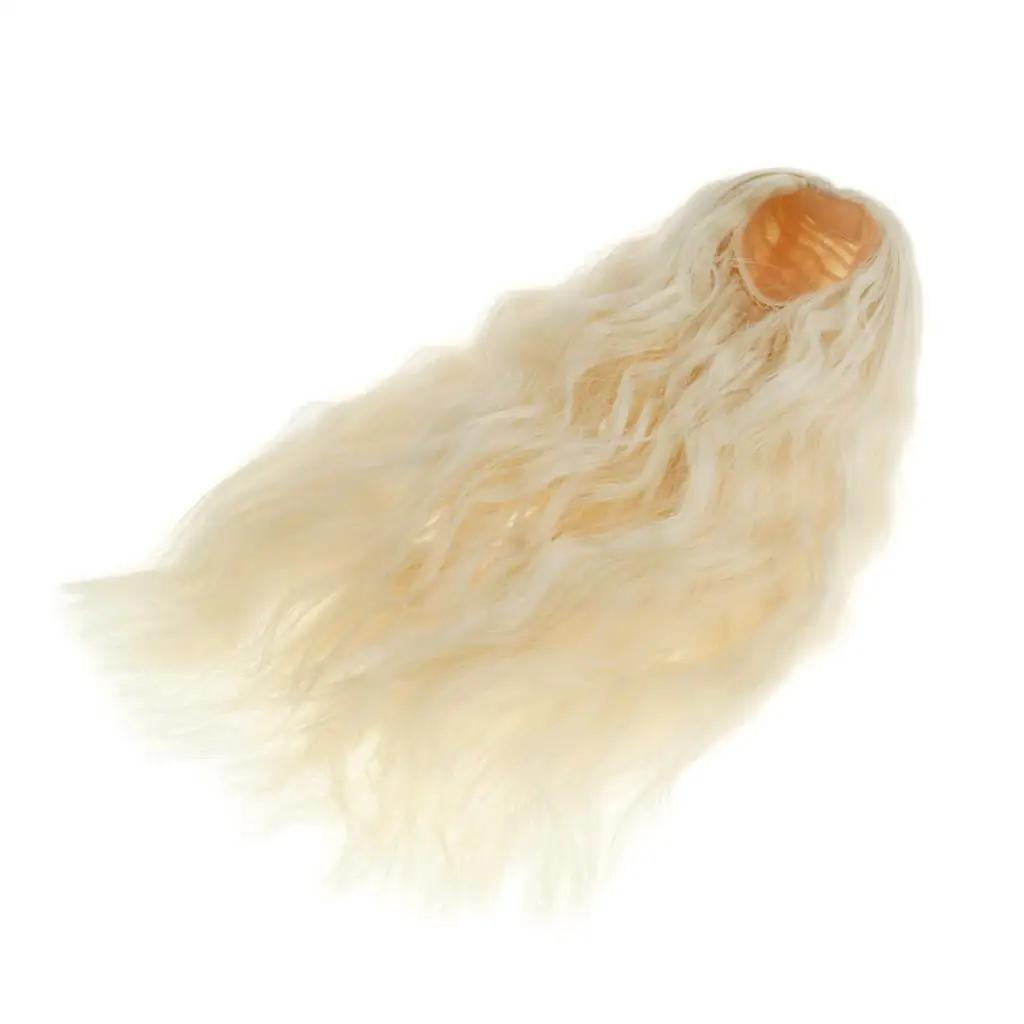 Parrucca riccia per bambole 1:3, capelli con separazione centrale per accessori fai da te per bambole