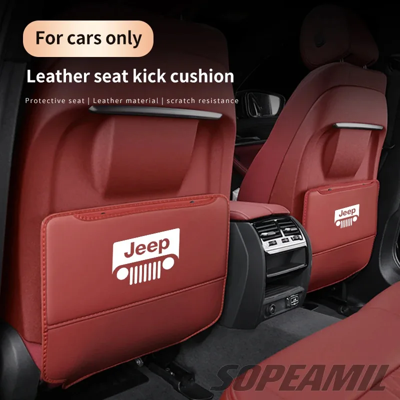 Ochraniacz na oparcie fotela samochodowego, torba do przechowywania na tylne siedzenie Jeep Compass Gladiator Patriot Commander Wrangler JK JL Grand Cherokee Renegade