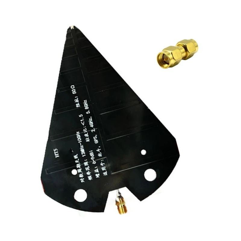 2024 New UWB Log Periodic Antenna 1300MHz-10GHz Widebands Logperiodic Antenna 6-9dB UWB Widebands Antenna