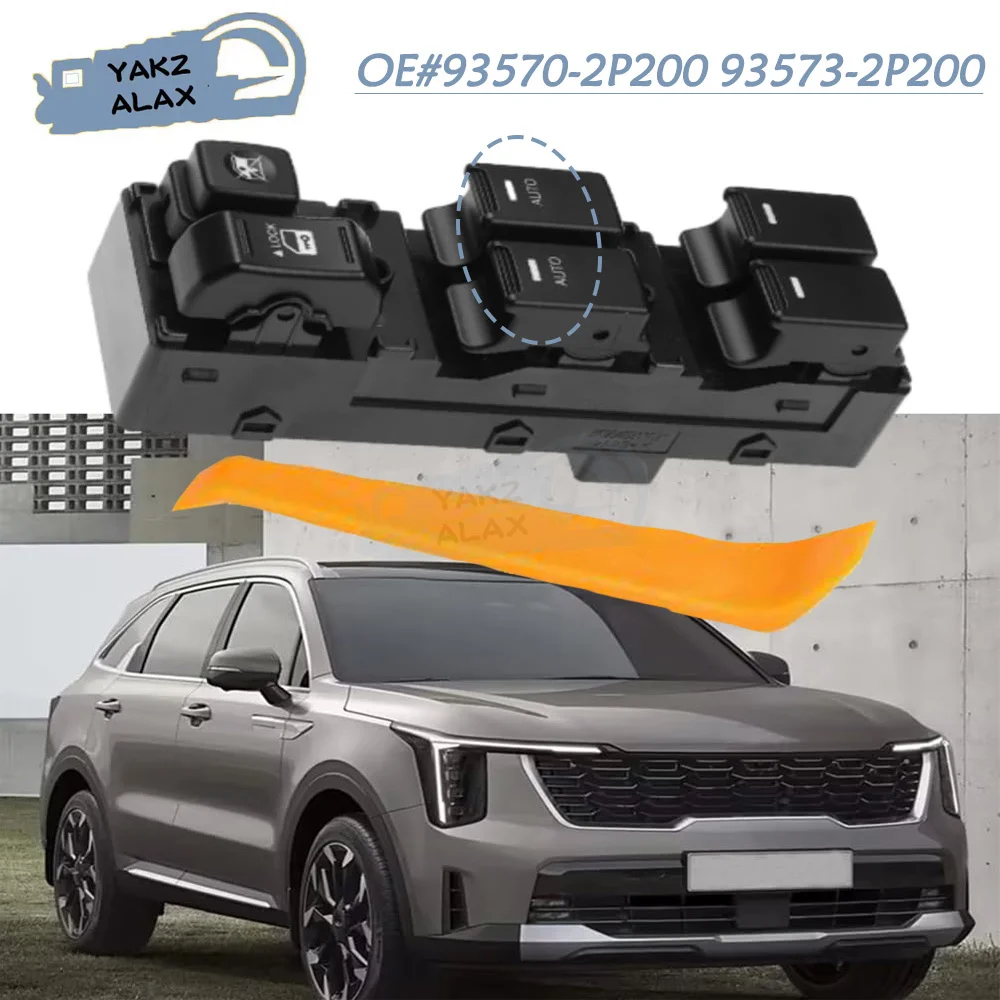 

93570-2P200 93573-2P200 для Kia Sorento 2010 2011 2012, передний левый переключатель управления стеклоподъемником со стороны водителя и 2 кнопками