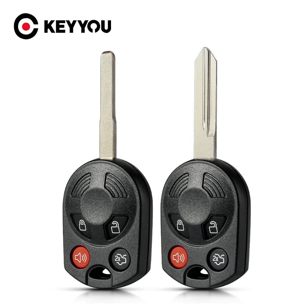 KEYYOU Remote Car Key Shell For Ford Escape Fusion Mercury Edge Expedition Flex Mustang Taurus For Lincoln 4 Buttons Key Housing