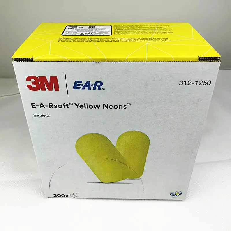 Tapones para los oídos tipo bala, reducción avanzada de ruido, 3M, 200-312, 1250 pares por caja