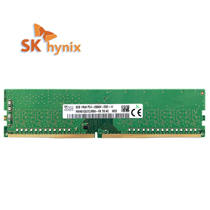 SK Hynix DDR4 RAM 8GB 2666MHz 1Rx8 PC4-2666V Desktop Memory UDIMM