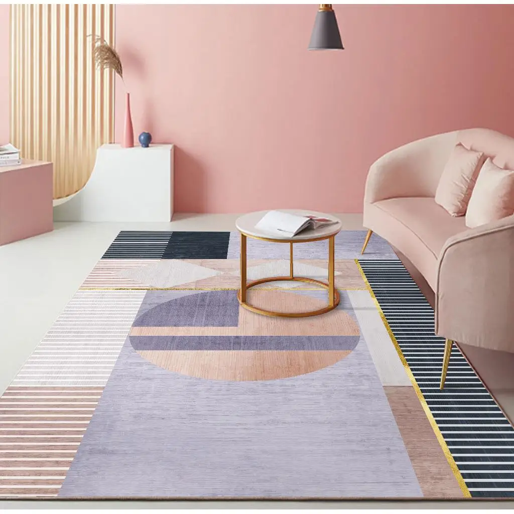 

Ковер в скандинавском стиле, современный минималистичный, для спальни, геометрический, креативный, в японском стиле, для гостиной, машинная стирка, прямоугольный