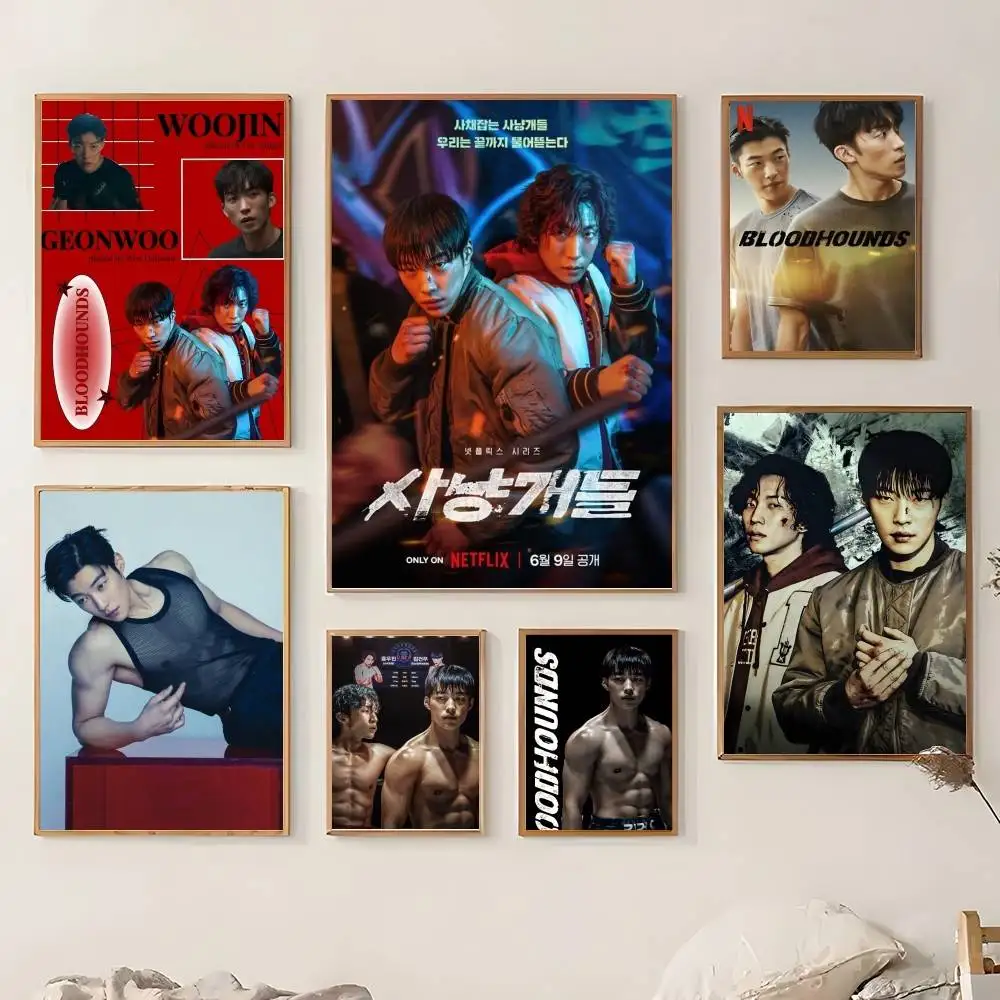 Bloodhounds Movie Poster Sticky Wall Art Printing Waterproof Home Living Bed Room Bar Aesthetic Decor