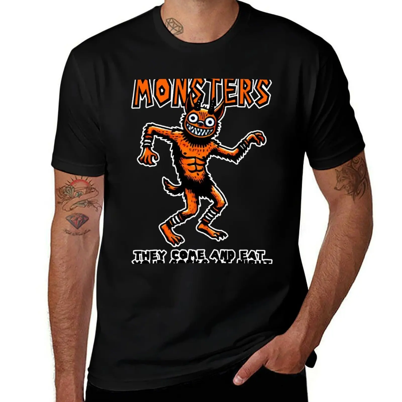 

Monsters They Come And Eat Your Socks At Night T-Shirt tees blacks custom shirt customs design your own t shirt for men