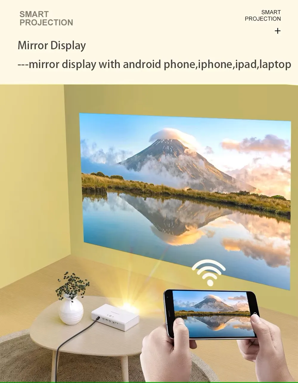 Smartldea Real 3D 4K DLP Projektor Full HD 1080P Android 9.0 5G WiFi 2G+32G BT Smart Proyector Tages-HD-Videospiel-Beamer