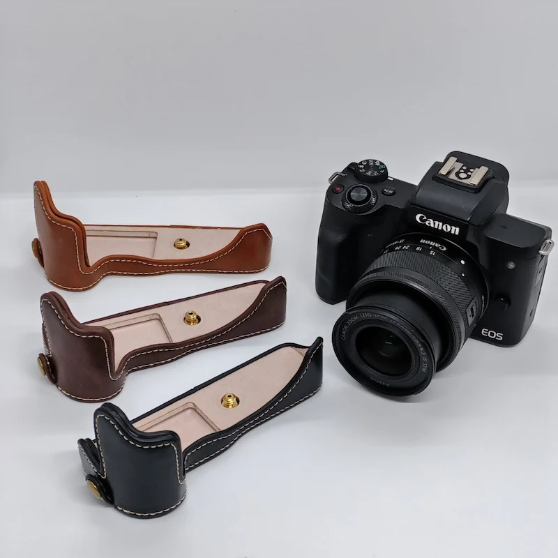 PU Camera Half Case Body Base Shell Skin Protector for Canon EOS M50 M50 Mark II M50II M50 Mark 2 Camera