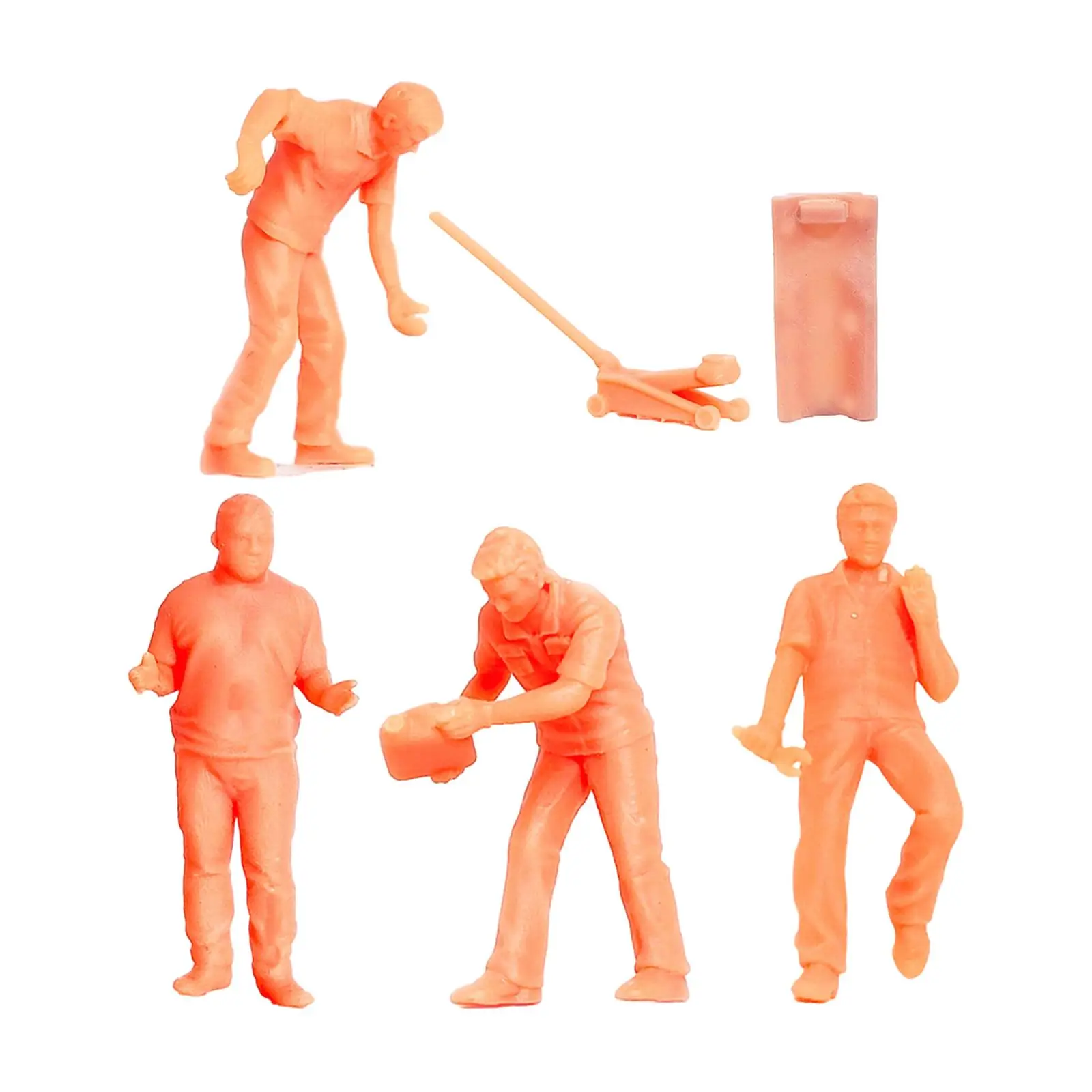 1/64 Scale Service Man Scenes Resin Tiny People for Accessories Decoration