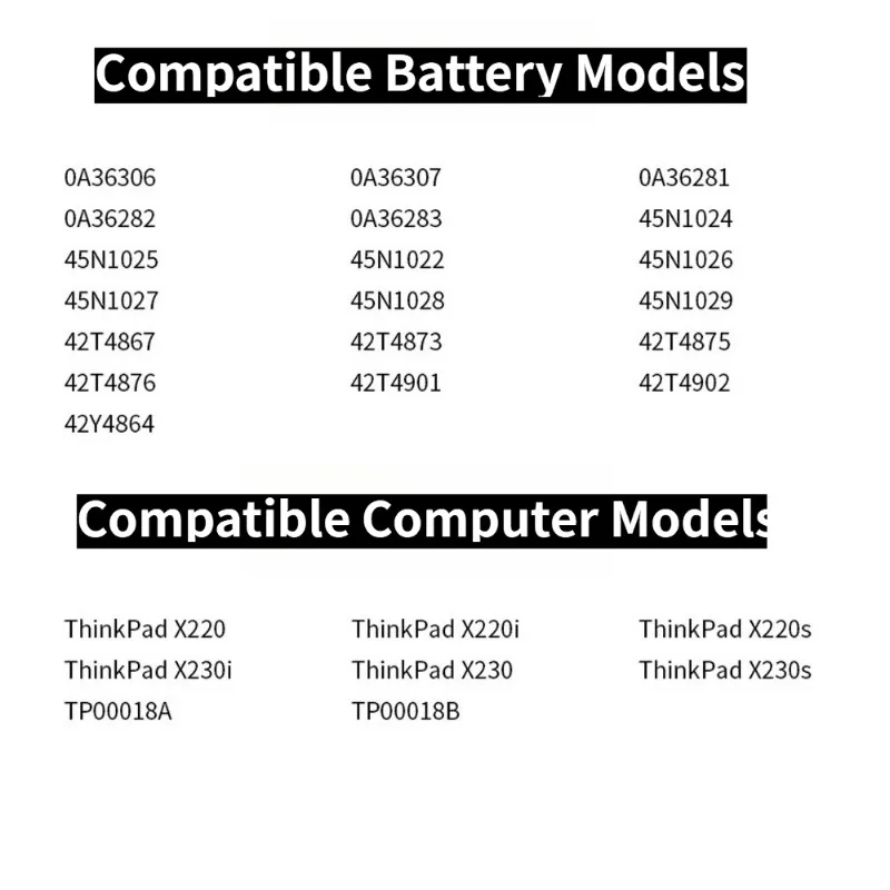جديد استبدال بطارية الكمبيوتر المحمول X230 8600mAh 5200mAh لينوفو ثينك باد X230 X230I X230S 45N1024 45N1029 45N1028 45N1022 45N1021