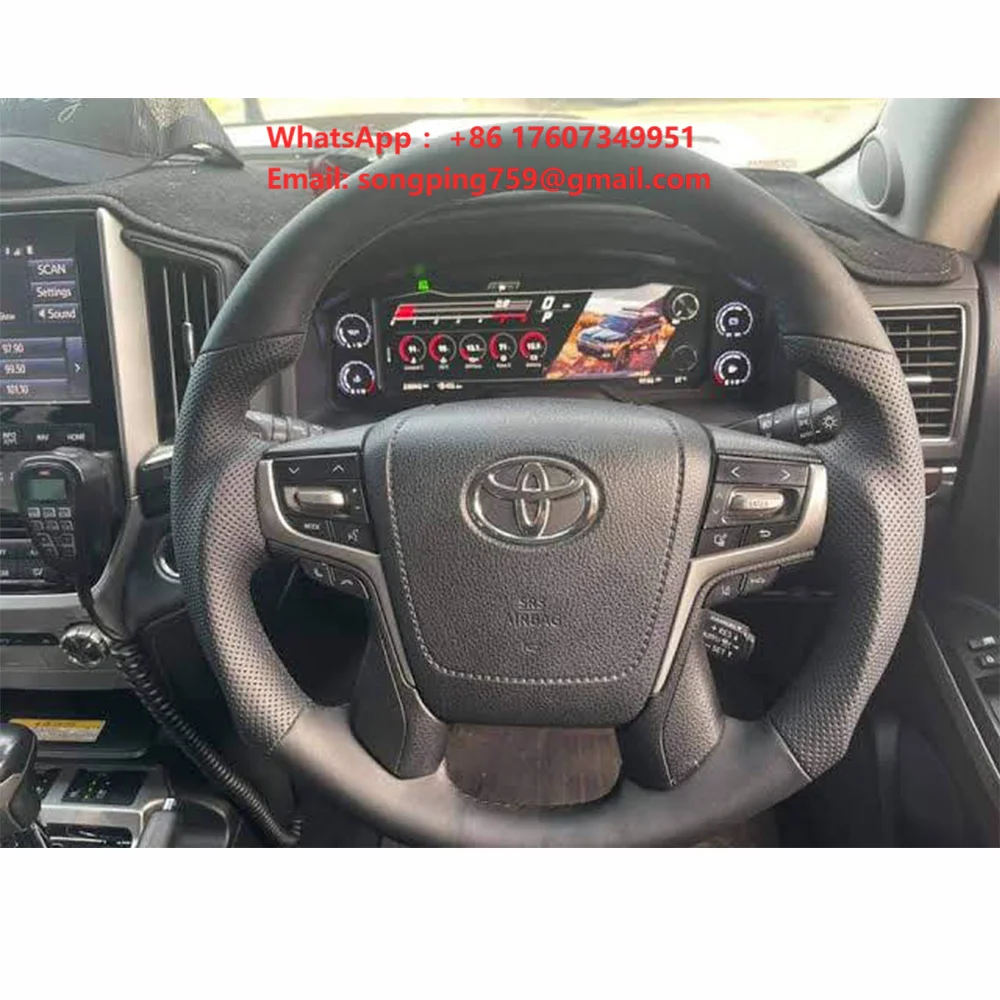 

Car Style Steering Wheel Customized Leather Steering Wheel for 2011 Year LC 200 Series Toyota Control Coupe Version Suitable SP