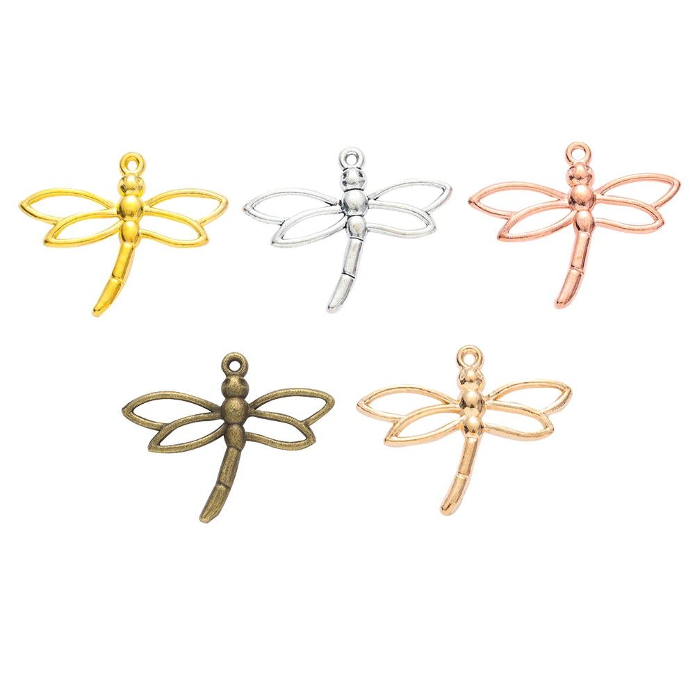 22pieces (dragonfly) vintage zinc alloy charm metal pendant DIY jewelry discovery making accessories 167