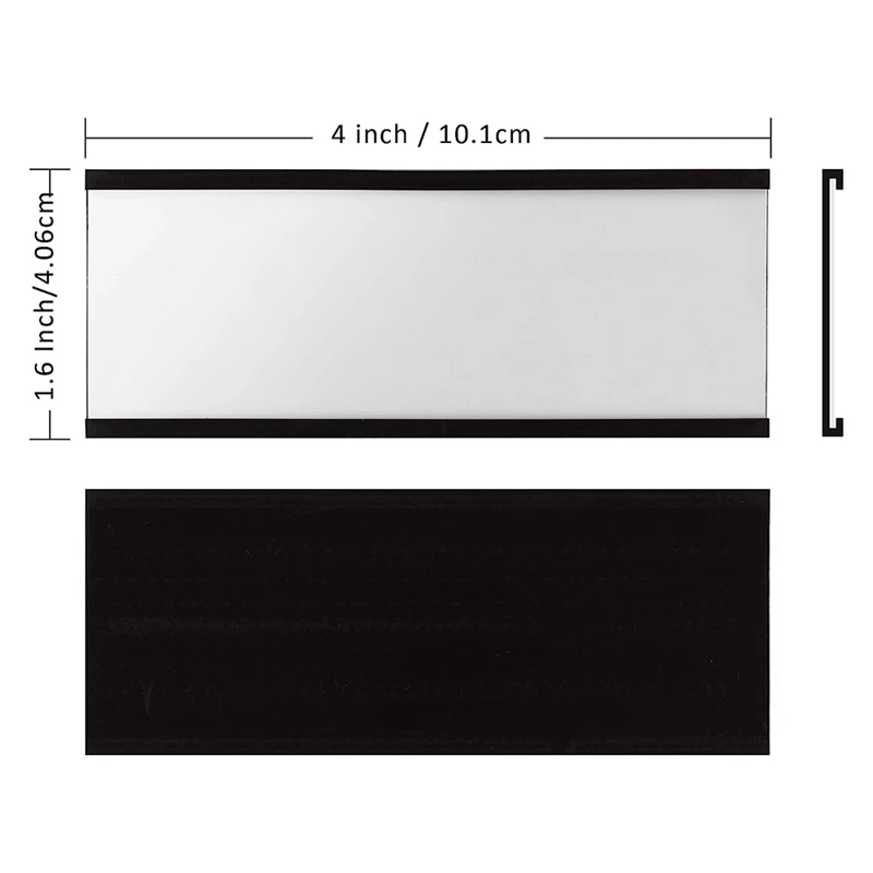 20 Packs Magnetic Label Holder Protective Film Strong Magnet Mess Free Removable 4X1.57Inch