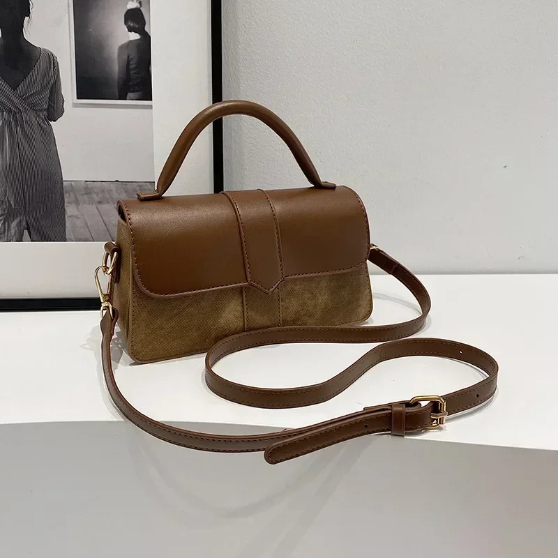

2025 New Fashionable Women's PU Leather Crossbody Bag Lightweight Solid Color Shoulder Bag Multi-Functional Everyday Tote​