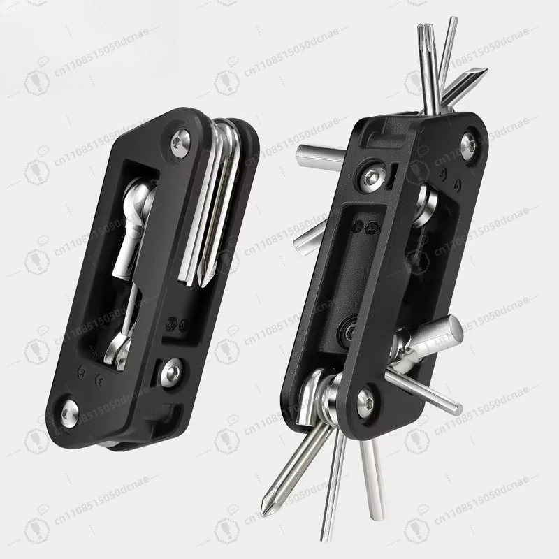10 in 1 Portable Bicycle Repair Tool Kit Chrome Steel Multi Tool Tire Lever Hex Wrench for MTB Road Bike