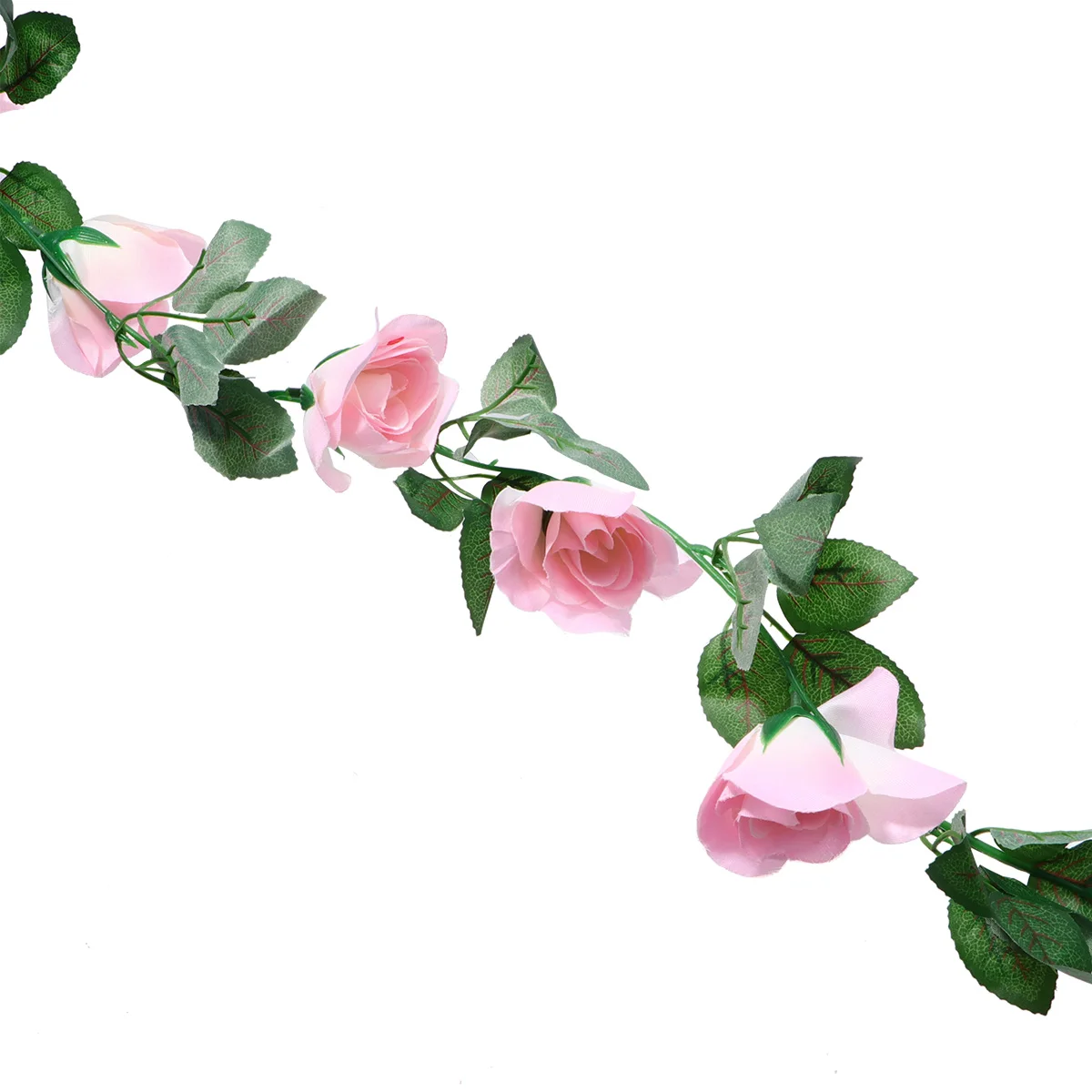 

2pcs Pink Rose Vine Simulation Rattans Faux Flowers Artificial Rose DecorativeRattan for Home Garden Wedding Party