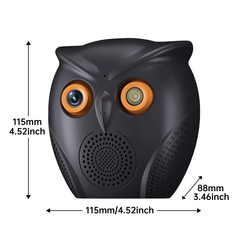 Saikiot ICSEE 5MP Owl Big Horn AI Smart WIFI CCTV Security Camera Dual Light Two Way Audio Wireless Indoor Baby Monitor Camera