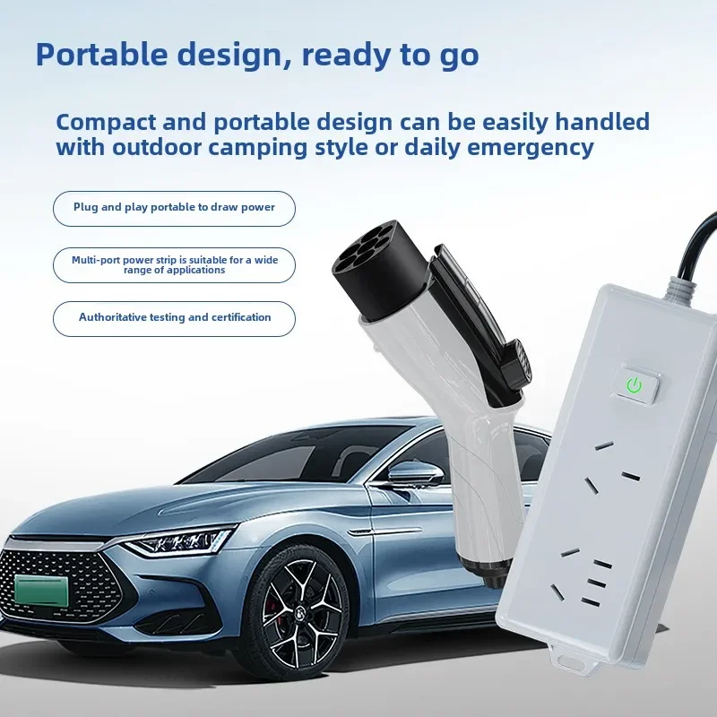 VL2 New Energy Electric Vehicle Charging Cable Outdoor Camping Cross-Border Exclusive Supply External Discharge Power Gun Socket