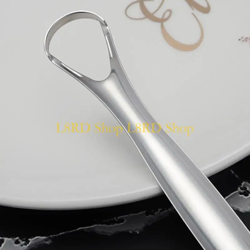 L8RD Stainless Steel Tongue Scraper Metal Hygiene for Fresh Breath Cleaner Brush