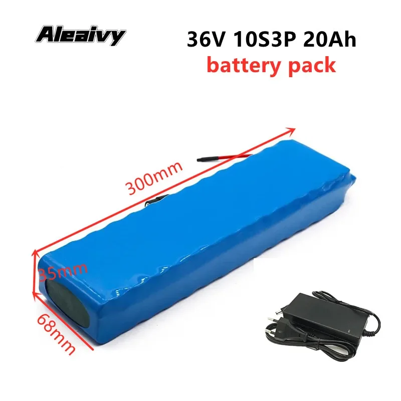 

Новый аккумулятор 36 В 10S3P 20Ah 42V 18650 комплект литий-ионный батарей, аккумулятор для электровелосипеда, электромобиля, велосипеда, скутера с 20A BMS 350w500W