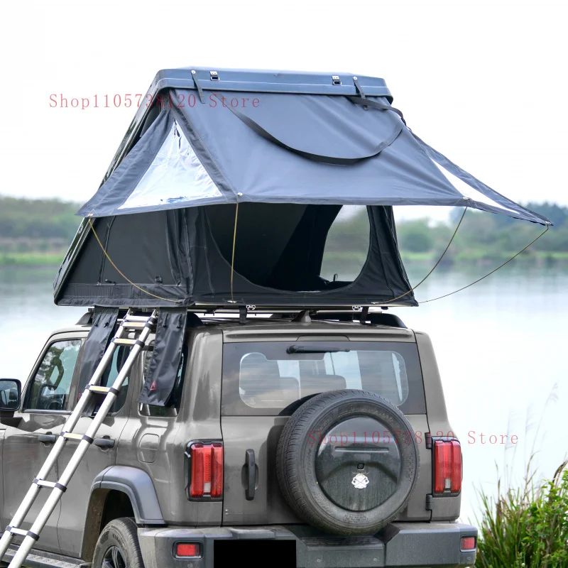 Factory Hot Selling Outdoor Camping Roof Tent Hing Triangular Outdoors S Plastic Hard Top Side Open Car Trai