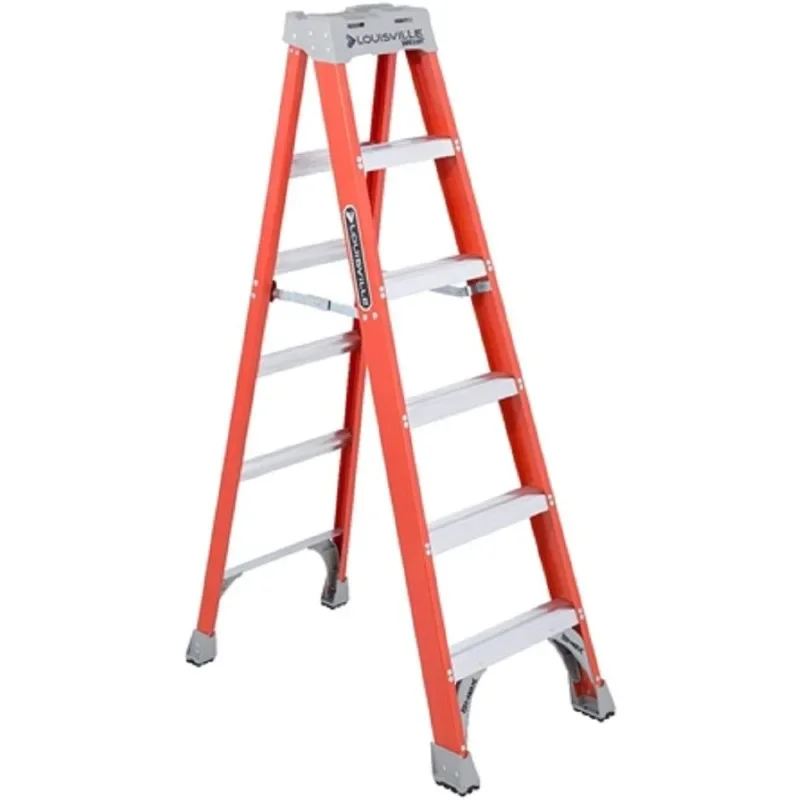 Louisville Ladder 6-Foot Fiberglass Step Ladder, 300-Pound Capacity, FS1506