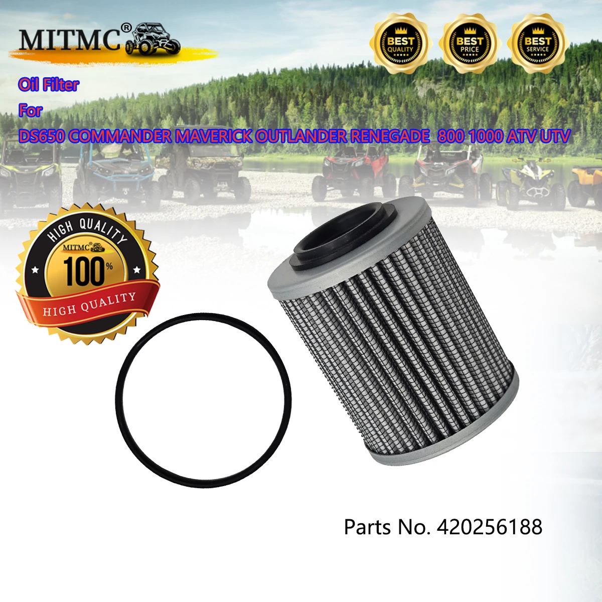 

Высококачественный масляный фильтр для DS650 COMMANDER MAVERICK OUTLANDER RENEGADE 800 1000, номер детали. 420256188