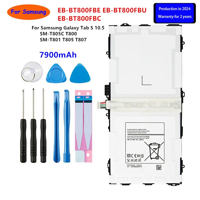 

Brand New Tablet EB-BT800FBE EB-BT800FBU/FBC Battery For Samsung Galaxy Tab S 10.5 SM-T805C/T800/T801/T805/T807+Tools