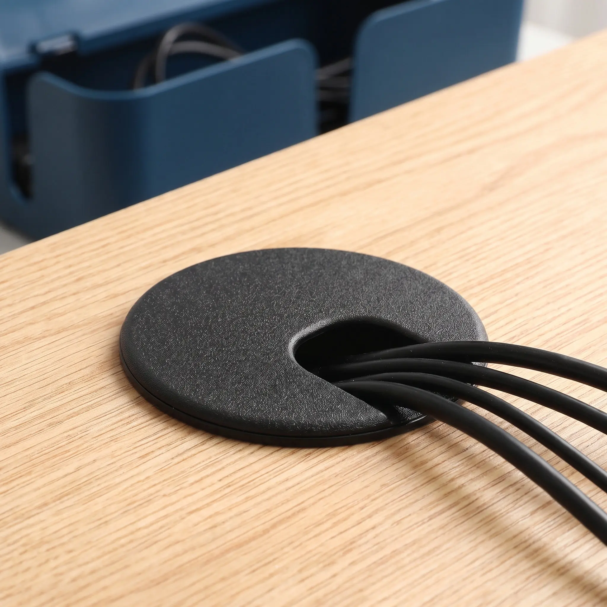 8 Pcs 2 Inch Desk Wire Grommets Cord Management Computer Cable Hole Top Cover ABS Table Organizer Caps