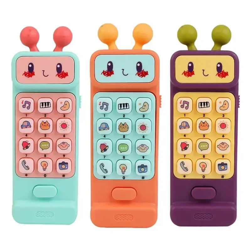 Telefone Control Music Sleeping Toy para bebês, simulação de mordedores, brinquedos educativos precoces, brinquedos musicais para crianças e bebês