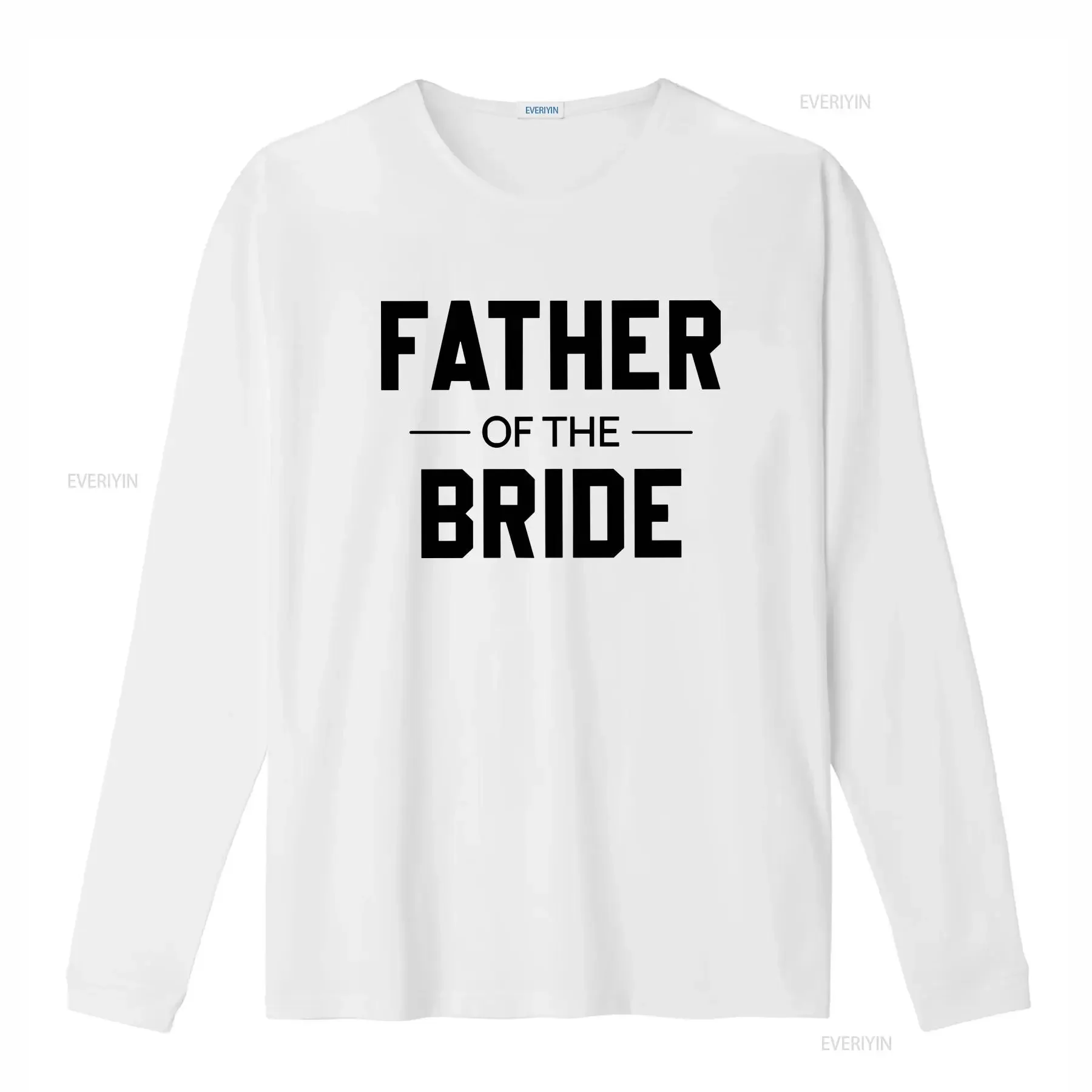 Father Of The Bride Wedding Bachelorette Quote Men's White T shirt vintage Washed Breathable Versatile Soft homme streetwear
