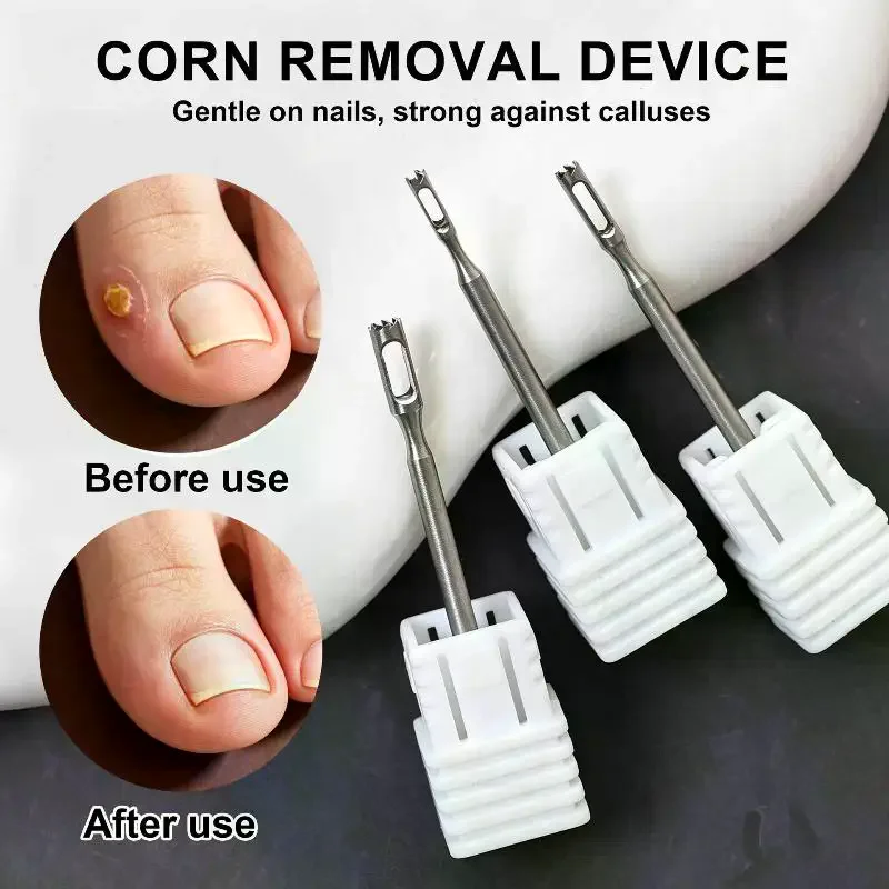 Stainless Steel Pedicure Drill Bit Clavus Corn Remover  Cuticle Cutter For Pedicure Drill Rotary Burr Bit Foot Care Tools