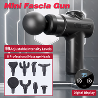 99 Levels Portable Massage Gun Handheld Mini Fascia Gun Digital Display Deep Tissue Massager Vibration Muscle Massager for Body