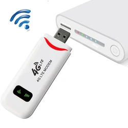 1Pcs White 4G LTE Wireless Router USB Dongle 150Mbps Modem Mobile Broadband Sim Card Wireless WiFi Adapter 4G Router Home Office