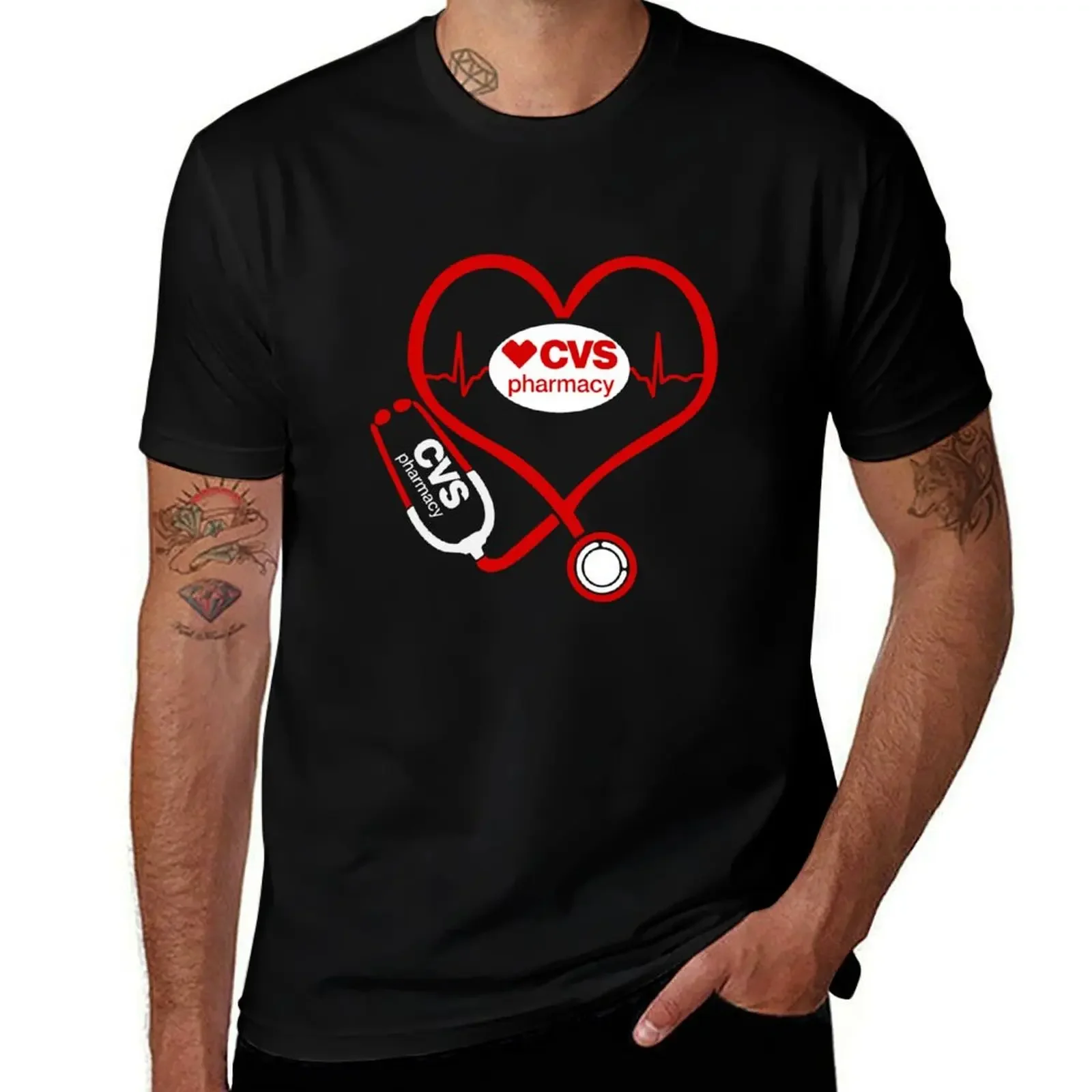 Cvs Pharmacy Nurse Stethoscope Love Heartbeat T Shirt T-Shirt graphic tee shirt plus sizes cute tops vintage t shirt men