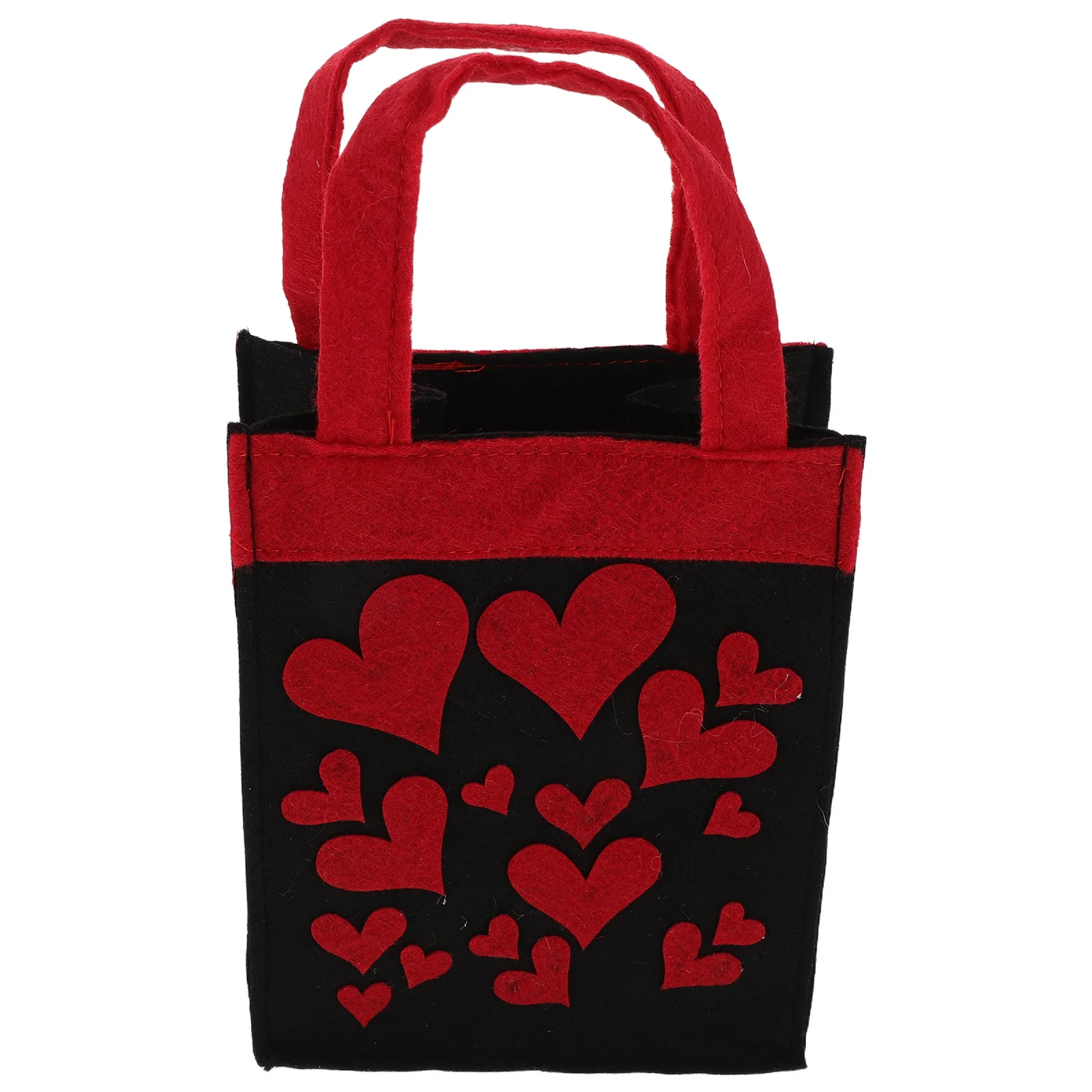 

Heart Themed Canvas Tote Bags - Romantic Valentine's Day Reusable Shopping Bag with Hand Painted Design for Wedding Party Favors