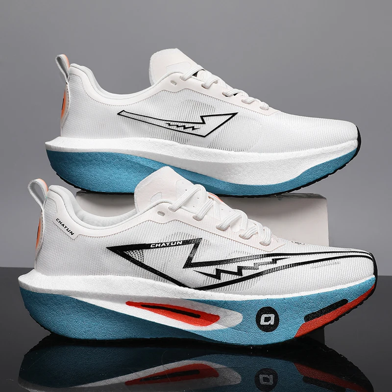 Unisex Couple Running Shoes Breathable Mesh Lightweight Cushioning Sneakers Men Women Non‑Slip Jogging Outdoor Sports Footwear
