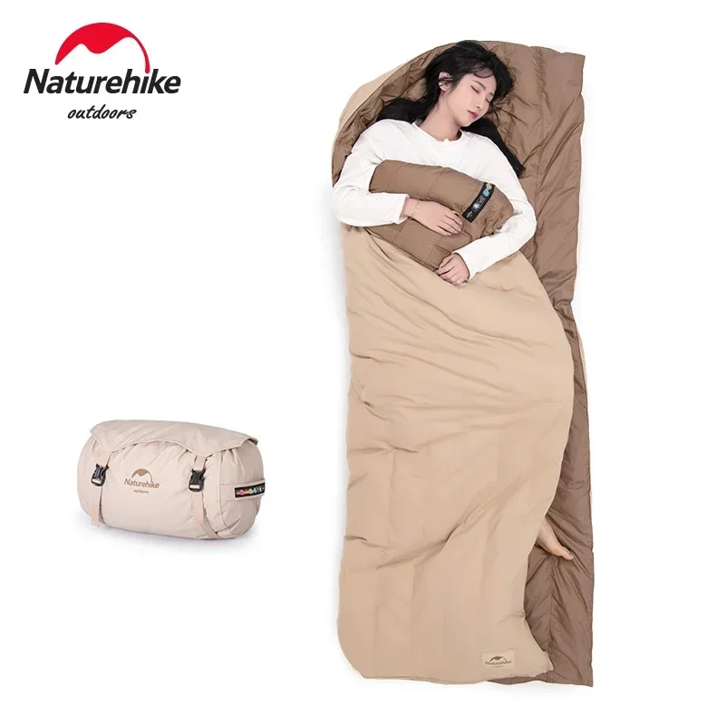 

Naturehike Single Ultralight 90% Goose Down Sleeping Bag Outdoor Winter Camping Keep Warm Envelope Lazy Bag