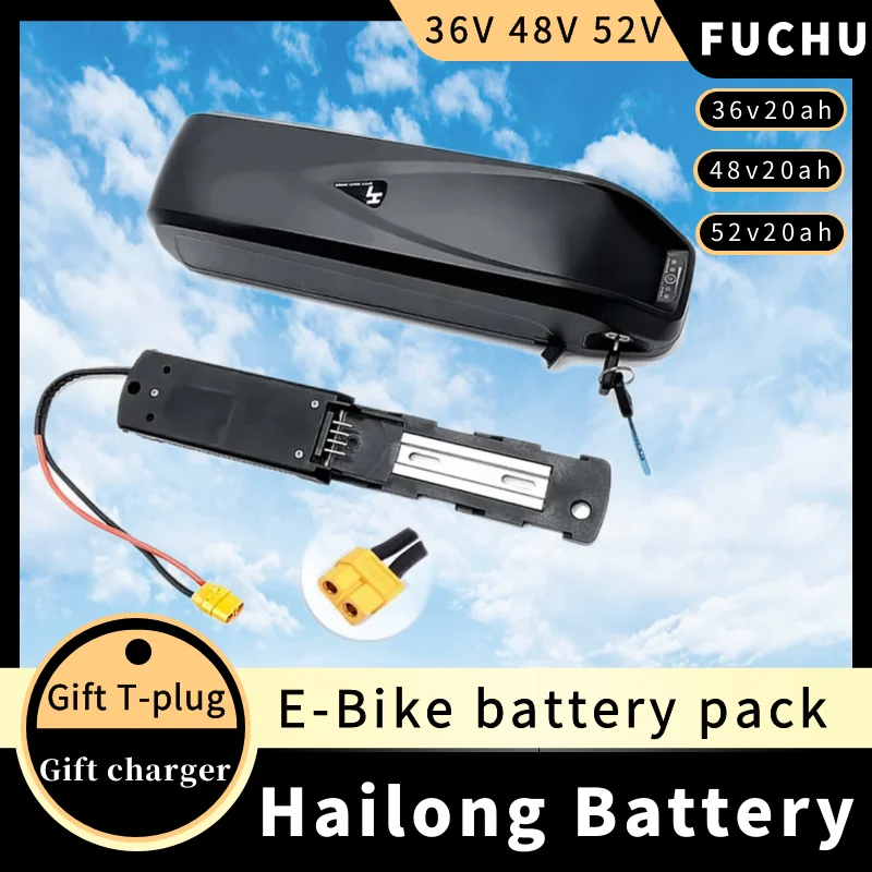 

36V 48V 52V 20Ah 30A EBike Battery Hailong bms Case with USB Motor Bike Conversion Kit Bafang Electric Bicycle US EU Duty Free