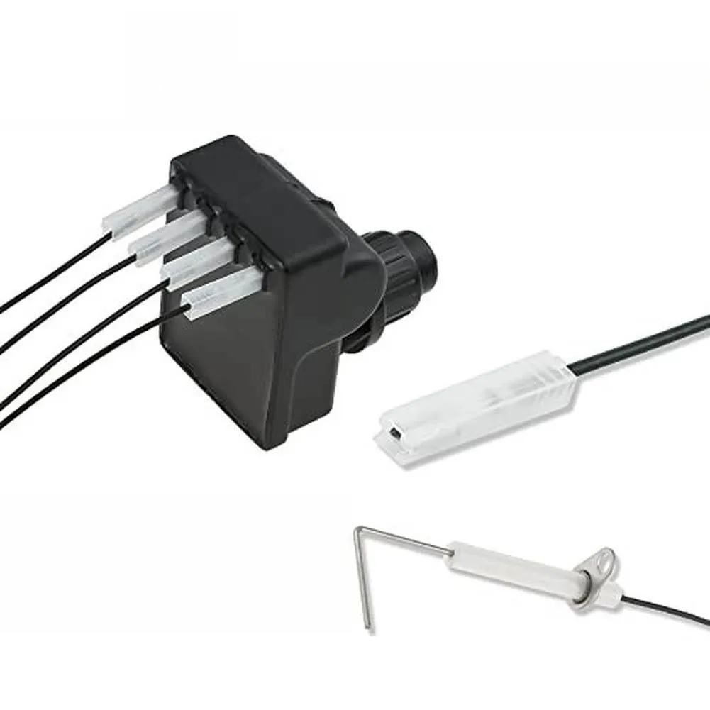 Gas Grill Igniter Kit with 4 Outlet Push Button and Four Spark Electrodes for 28 Inch For Griddle Compatibility