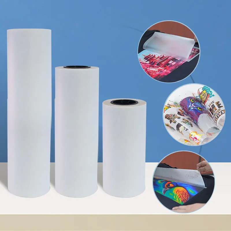 30CM * 100M A3+ Roll PET Transfer Film 75 Micron For Epson L1800 i3200 4720 L1800 L805 XP600 1390 Printhead DTF Printer